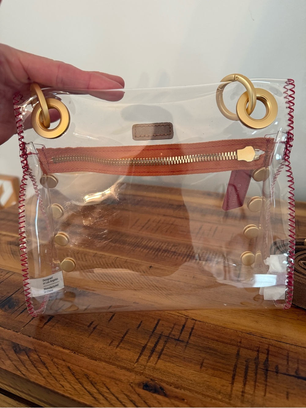 Hammitt Tony Small ClearHandbag Gold Hardware NWOT - Picture 5 of 6